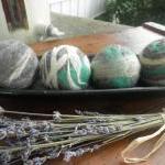 Dryer Balls, Lavender Filled. Set Of 4 Ready To..