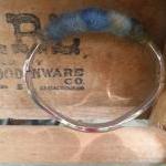 Silver925 Bangle With Felted Wool Novelty Accent...